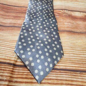 Men's PERRY ELLIS Portfolio Silver Geometric 100% Silk Tie100% Silk Tie NWT